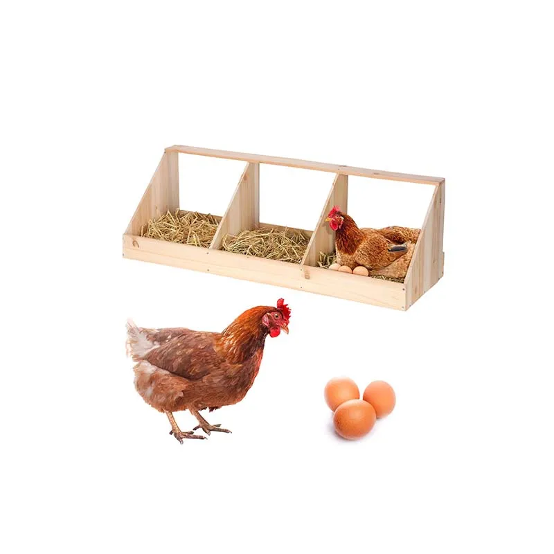 Wood Chicken Nesting Box 3 Compartment Room Hen Chicken Laying Boxes house Versatile Use Easy Assemble for Duck Poultry
