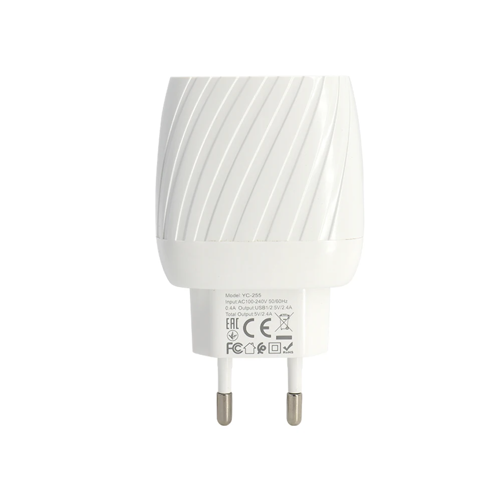YC-255 Mobile Accesseries Quick Charger USB power 5V 2A EU US Plug Travel Wall Charger