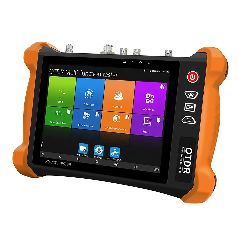 Mult- Function 8 inch IP AHD TVI CVI Analog CCTV IPC Tester OTDR with 4K HD Input/Output  8 inch Retina touch screen