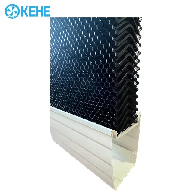 New type pp black water curtain evaporative plastic cooling pad system for poultry house greenhouse air cooling