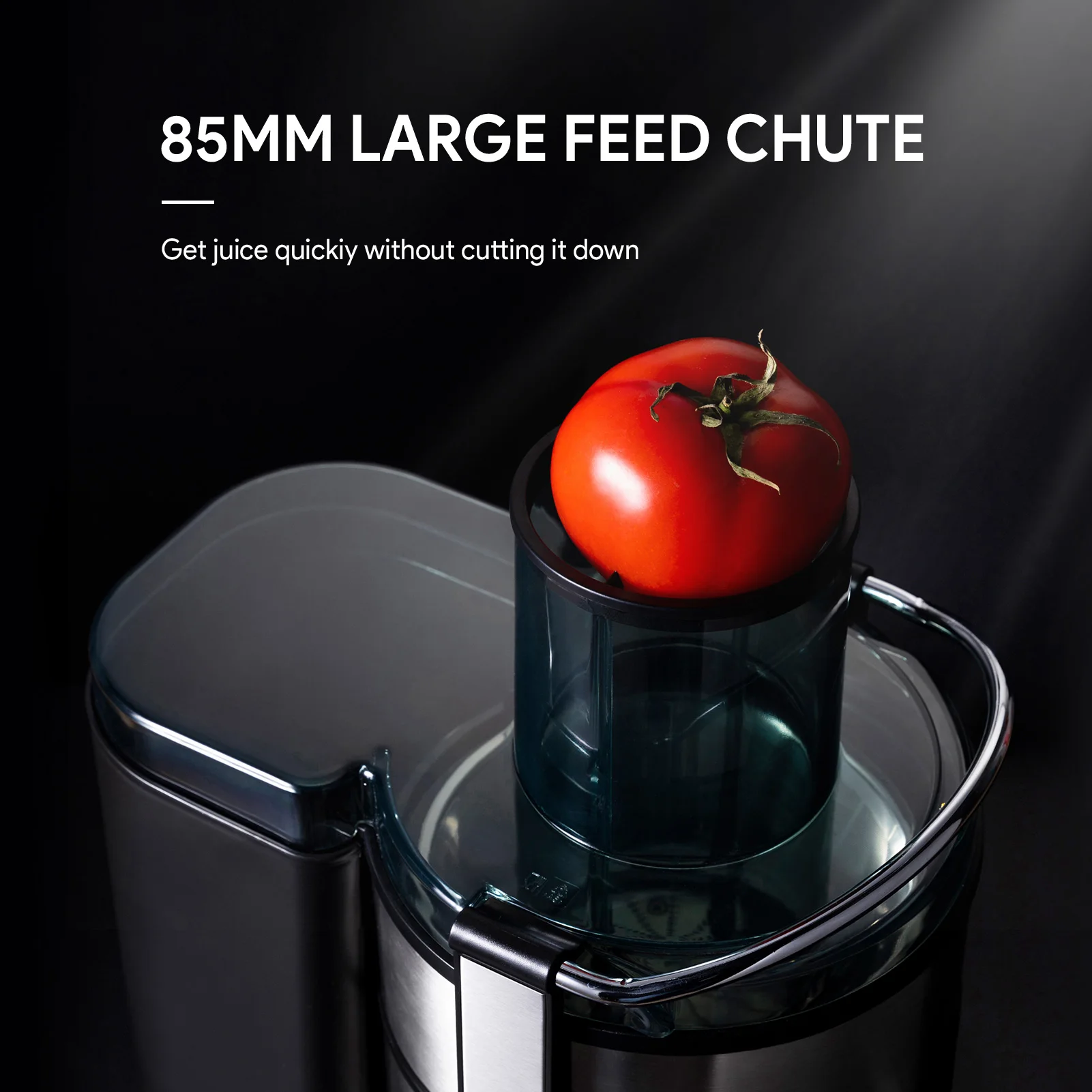Bagotte Automatic Juicer Electric Citrus Juicer Big Mouth Masticating Juicer Cold Press Slow Juice