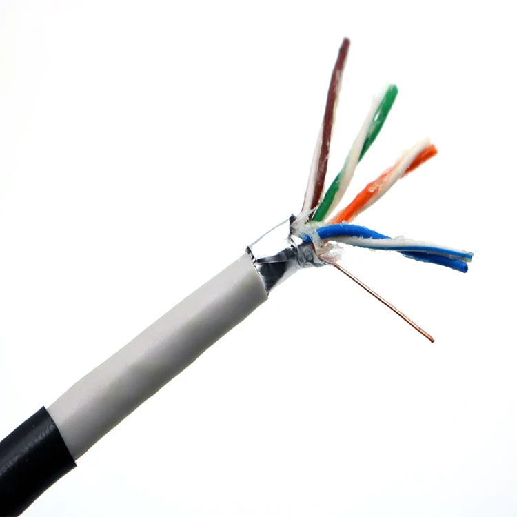 Китай оптовая продажа UL Sftp напольная Cat5e 1000 Мбит 150 МГц HDPE изоляции 0,92 мм Cat5e наружный кабель Fluke