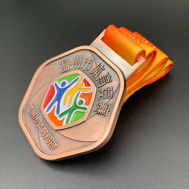 china manufacturers colorful medal sports competition metal souvenir medal Custom Football MEDALS The fa cup
