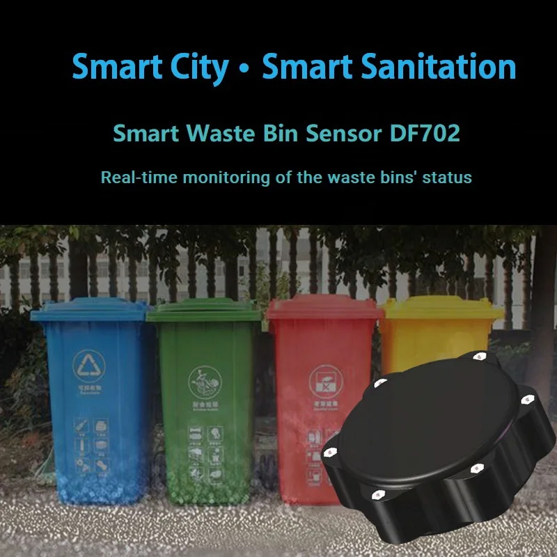 DF702 DF703 Беспроводной ультразвуковой датчик заполнения отходов 2 метра с модулем GPRS 4G NB-IoT