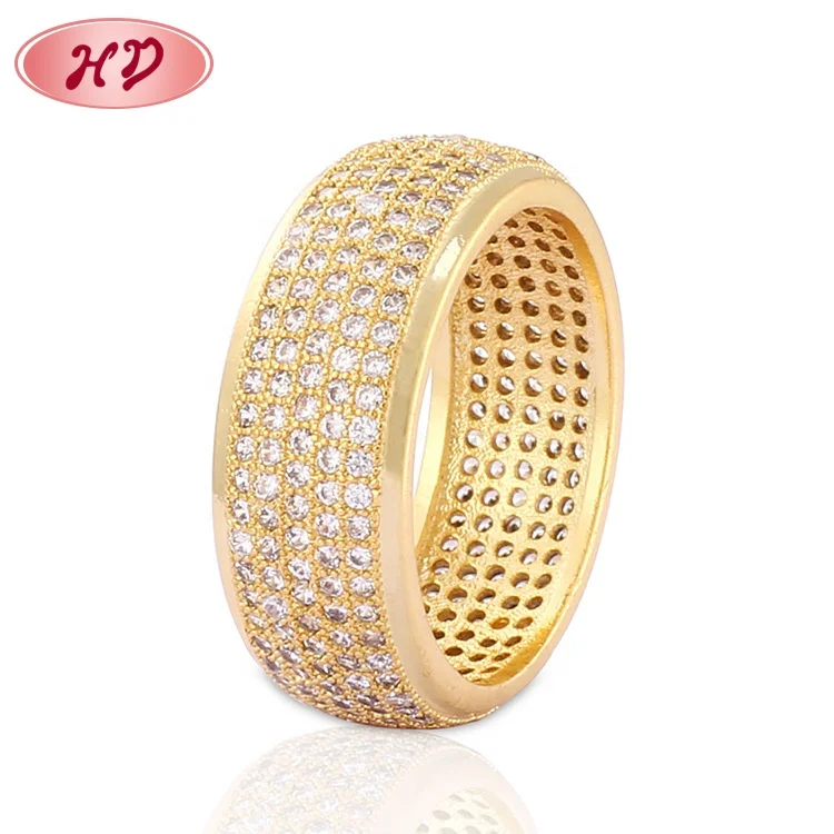 Latest Designs Fashion Finger Ring Designs Jewelry Circle Fancy 18K Gold Women Rings
