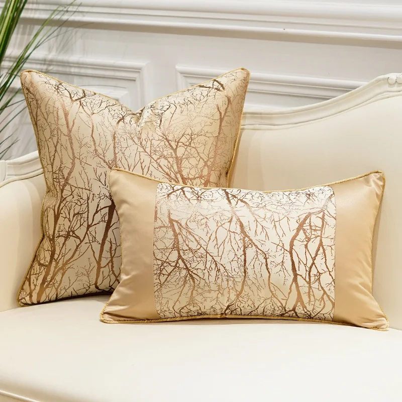 molotu hot sale luxury tree design cushion cover chinese traditional throw pillow case