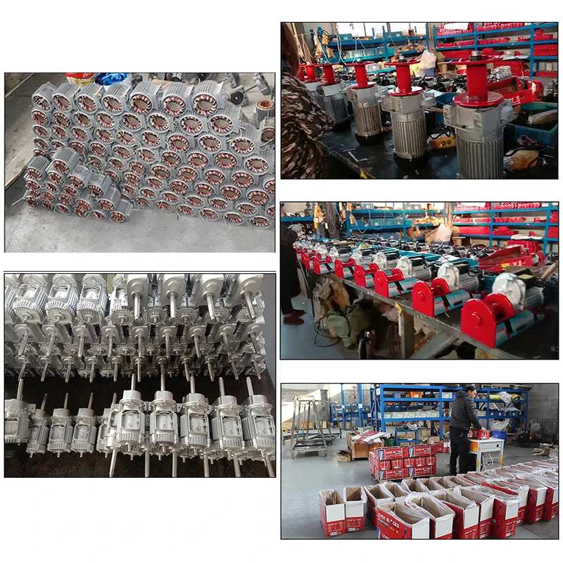 Factory direct supply 1t Micro Electrical Lifting Pulley wire rope crane hoist with remote control winch Mini Construction Hoist