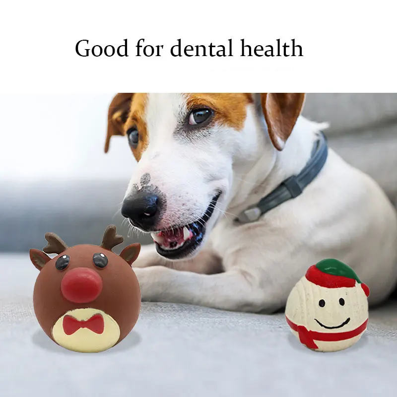 Cute non-toxic latex Christmas dog toys safe
