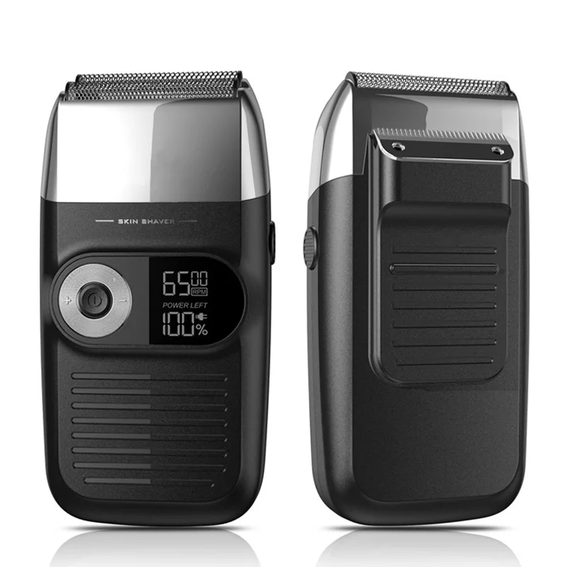 3 Adjustable Speeds Electric Bald Shavers with 2 in 1 Double Blade Shaver Foil Blade and Popup Trimmer Razor