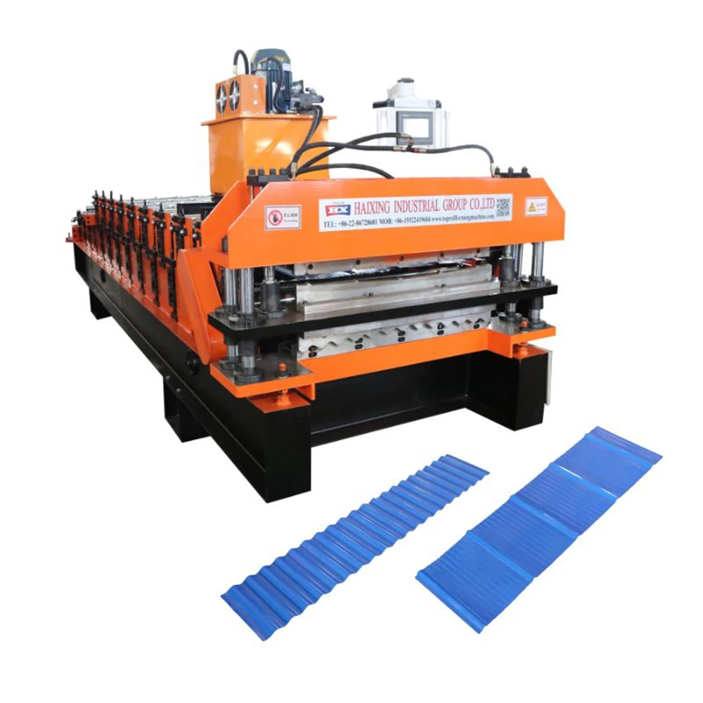 aluminium steel metal 5v corrugated roofing sheet tile making machine double layer roll forming construction machinery
