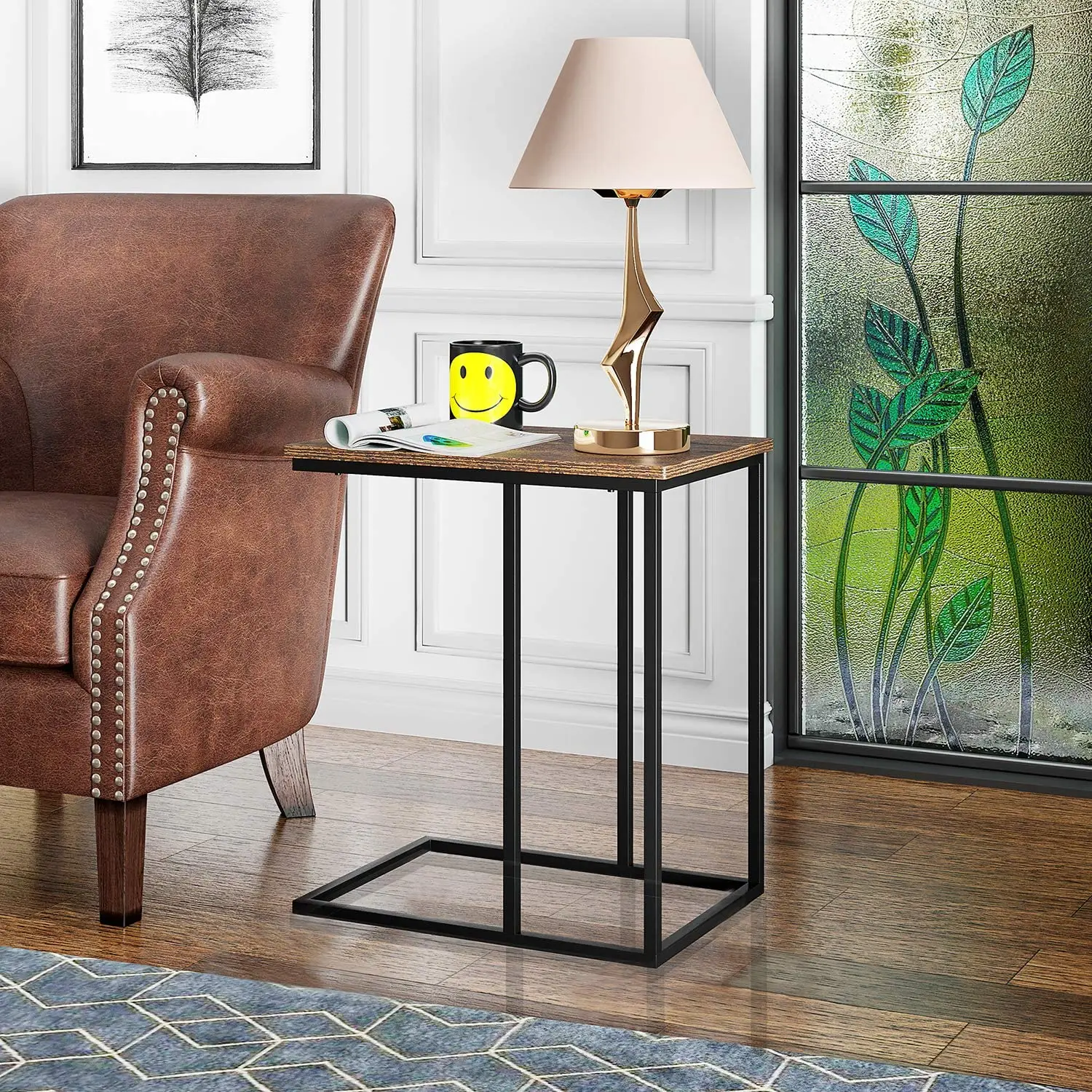 kitchen c shaped square side end table set