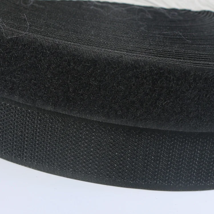 100% Polyester White And Black Hook&Loop Tape