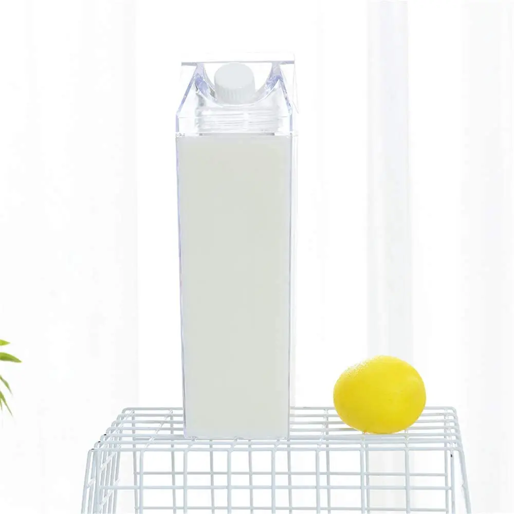 
500ml New Look Ins Cute Sport Plastic Water Bottle Custom Logo Bpa Free milk carton water bottle 