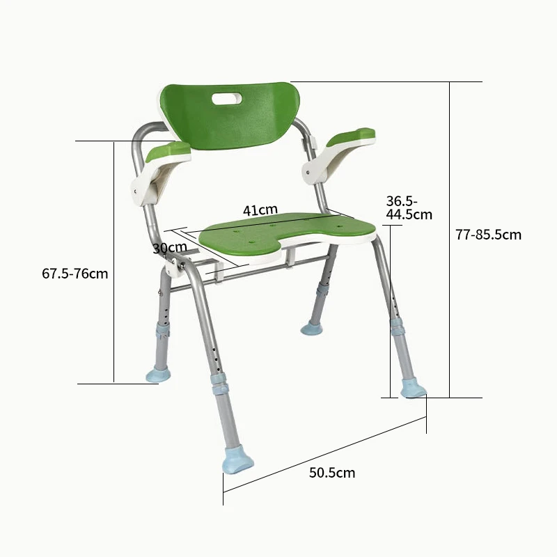 Bathroom toilet folding shower chair for the disabled, elderly and handicapped