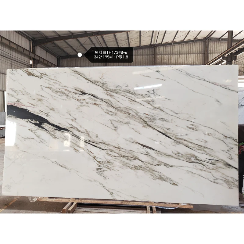 Chinese White Marble With Thin Black Veins Orient Calacatta Marble For Bathroom Shower Wall Flooring Tiles