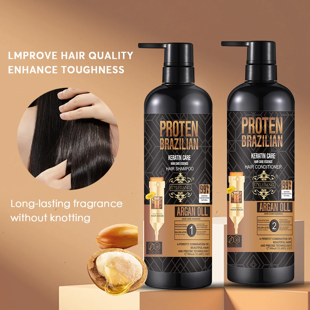 Factory Price Protein Brazilian Keratin Repairing Nourishing Hair Care Set Private Label Protein for women and man
