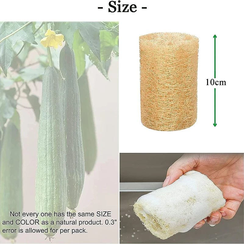 Natural Loofah Shower Sponge Body Scrubber Multifunctional Organic Loofah Sponge for Dish Cleaning or Exfoliating Bath
