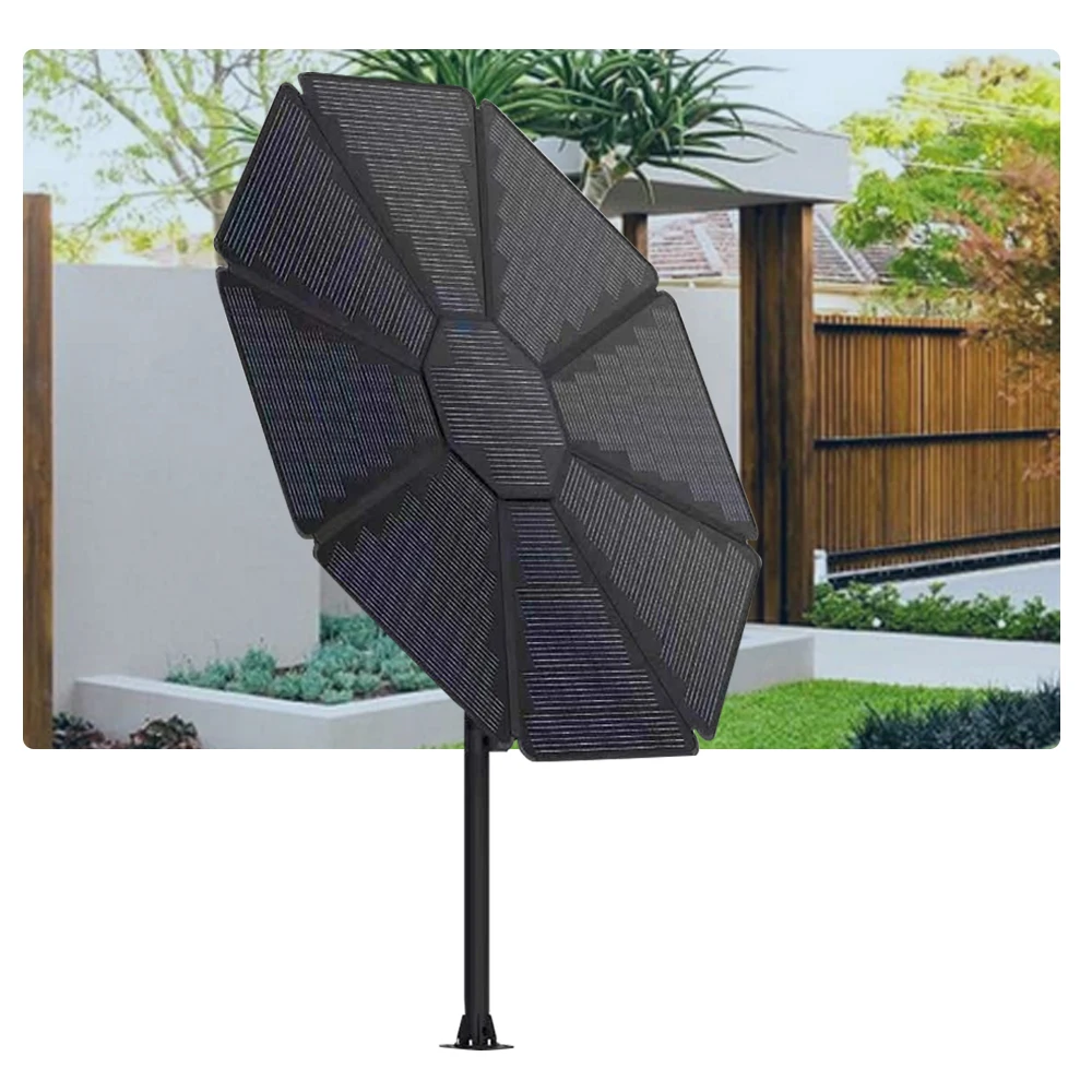sun flower solar power sun tracking 5kw 10kw solar panels sunflower systems with inverter lithium battery