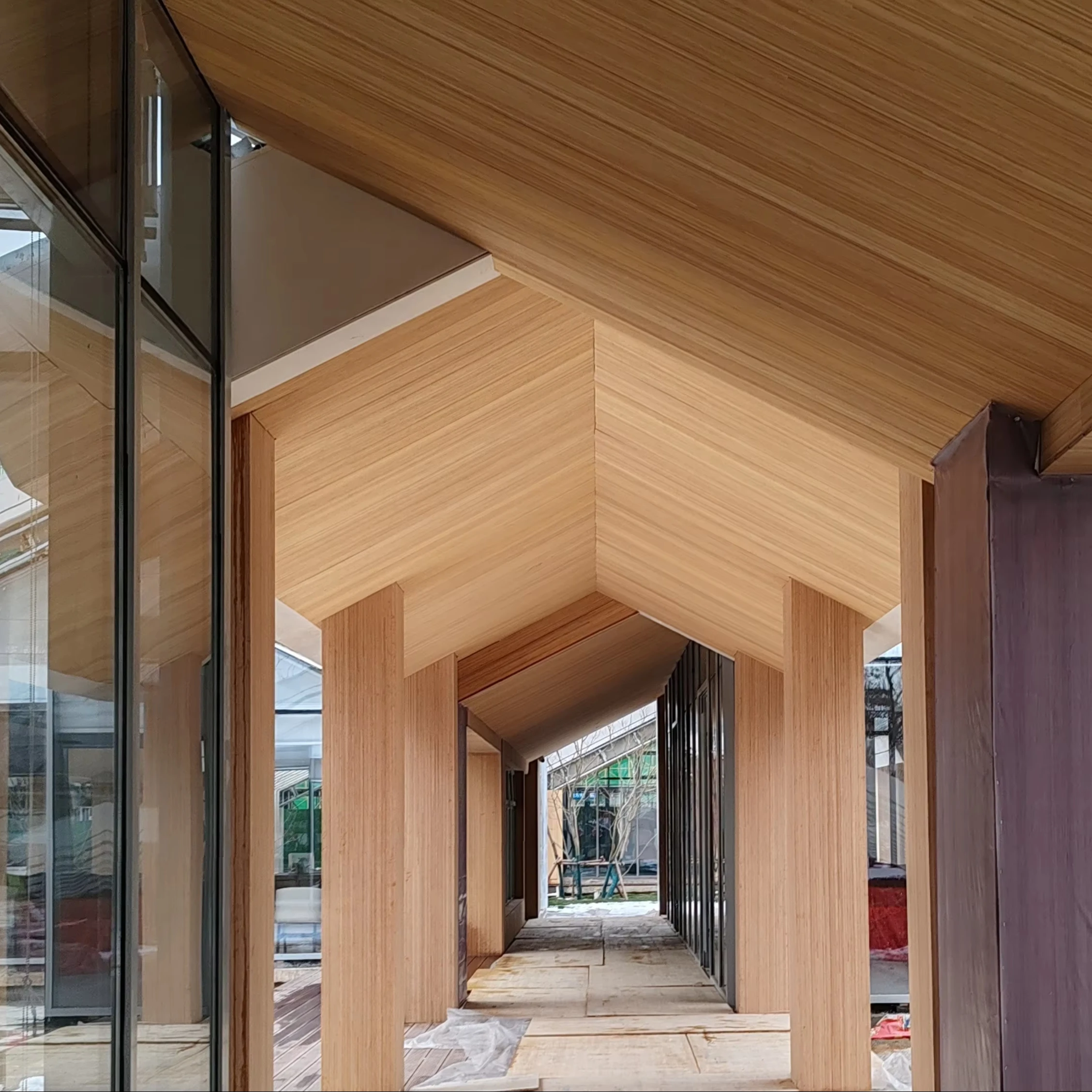 SUNZO Interior Cladding Bamboo Plywood 30mm Thickness Vertical Moso Bambu Board Carmel Walnut E0 16mm 18mm 12mm 15mm 5mm Options