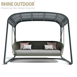 Hotel luxury  outdoor furniture 3 seater  canopy  swings