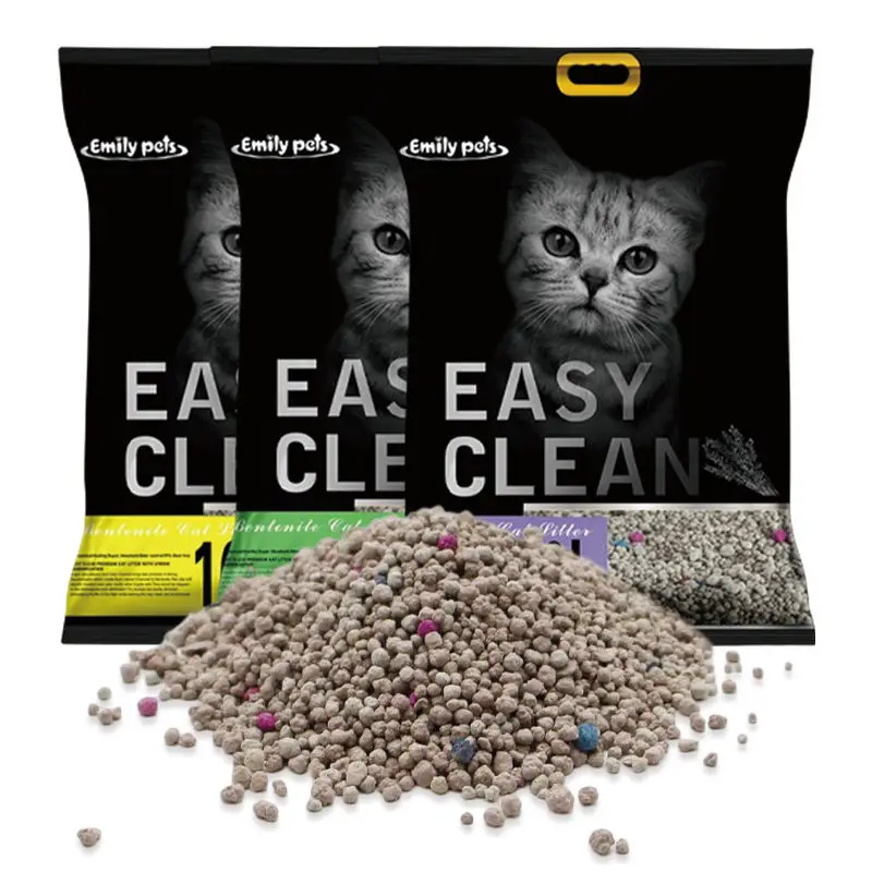 Emily Pets Easy Clean Eco-Friendly Pet Cleaning Scented Clumping Cat Toilet Bentonite Sanitary Sand