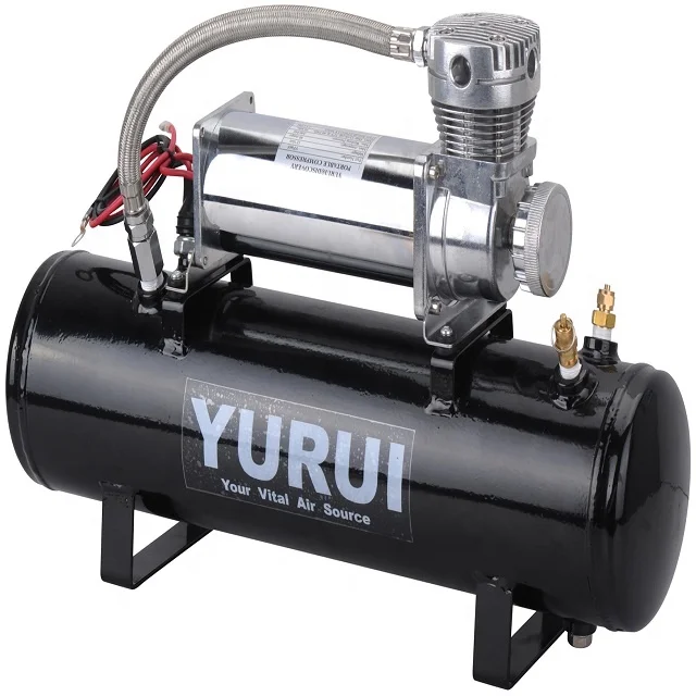 Air suspension compressor with air tank for truck and air horn viair ride compressor off-road 12 volt airlift 480C