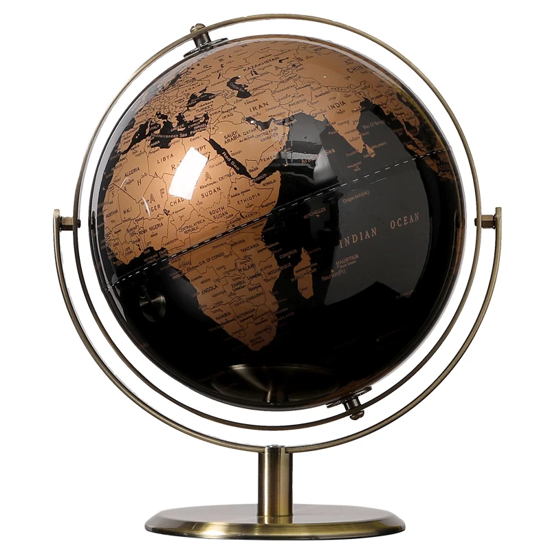 
Wholesale World Map Ball Teaching Art Crafts Globe English Version Alloy Table Decoration Earth Globe Decorative 