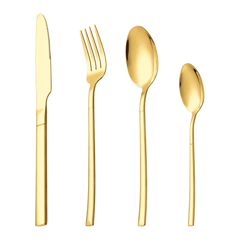 Hot Sales Stainless Steel Wedding Fork Spoon and Knife Set Bamboo Handle Stainless Steel Cutlery