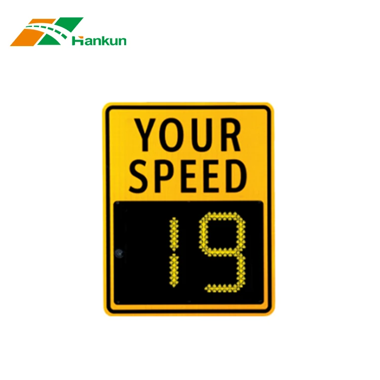 Portable Highway Cars Limit Speed Warning Display Device Solar Led Radar Speed Sign