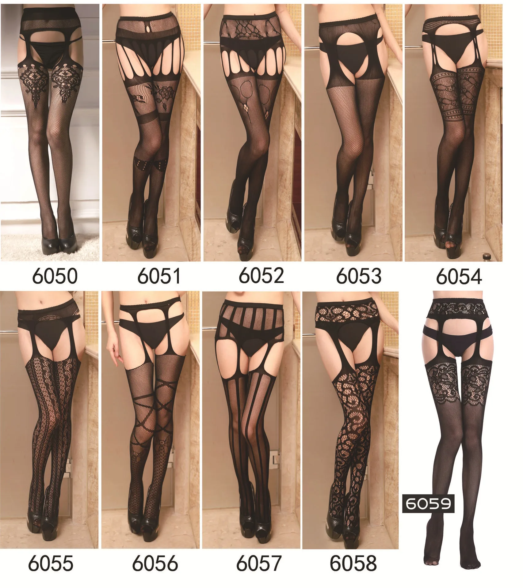 Lace Fun Long Net Stockings Sexy Enchanting Lace Suspenders Nightclub Stockings  Women Black Sexy Stockings