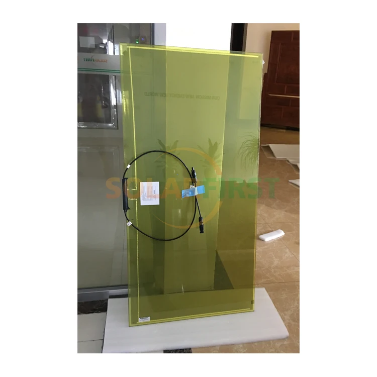 Solar First Customization Color Green Blue 40% Transparency CDTE Solar Panel Thin Film For BIPV
