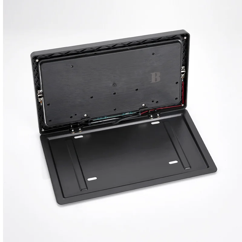 electric stealth vehicle license plates flip cover retractable car license plate frame with remote control
