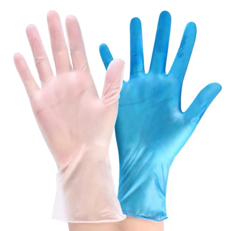 Disposable Blue Vinyl Gloves Widely Used in life and working PVC Gloves food grade Touch Screen