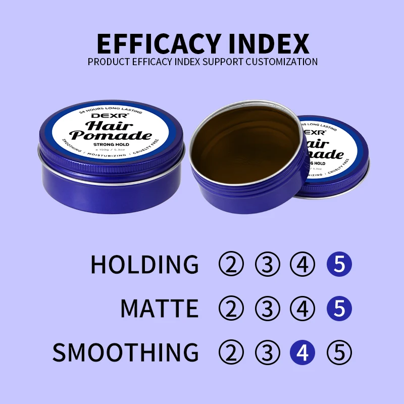 Private brand vitamins hair wax men water based custom smooth texture high shine hair pomade