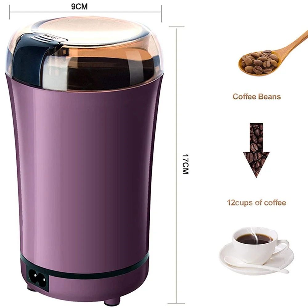 Mini Electronic Home Espresso Coffee Bean Spice Grinder Food Processor Multifunctional Coffee Grinder