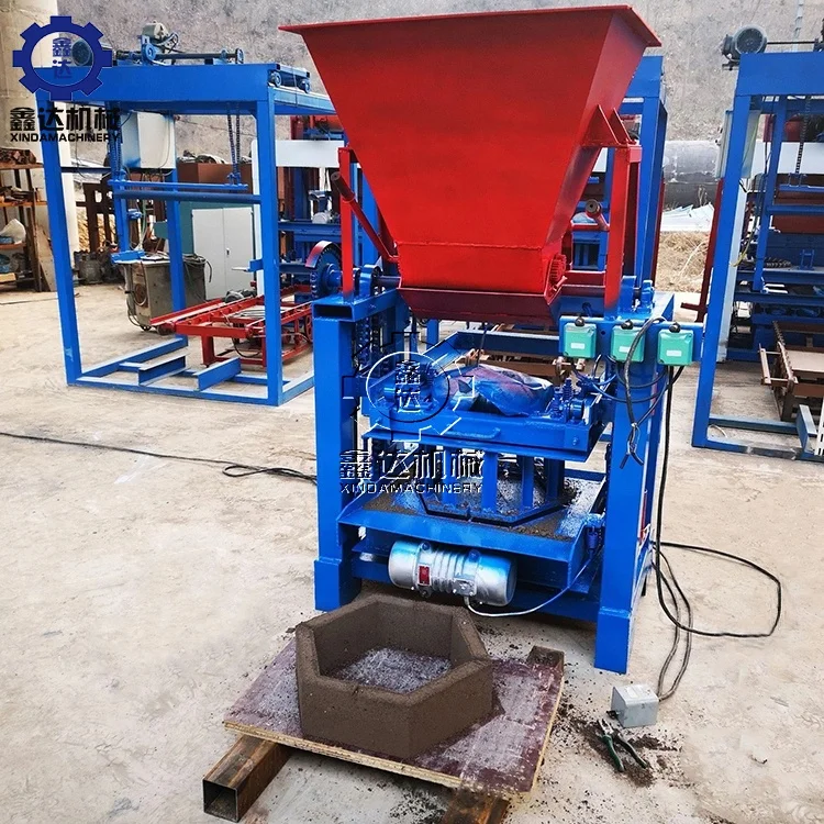 Semi-automatic Hydraulic Press QMJ4-35B Fixed Cement Hollow Concrete Paving Interlock Block molding Brick Making Machine price