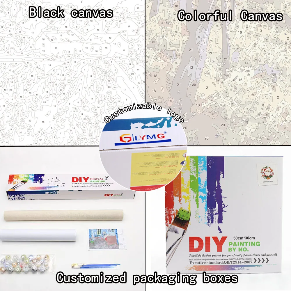 Hot Selling Paint by Numbers Kit Flowers the Sea Make Pictures Into Painting Number Home