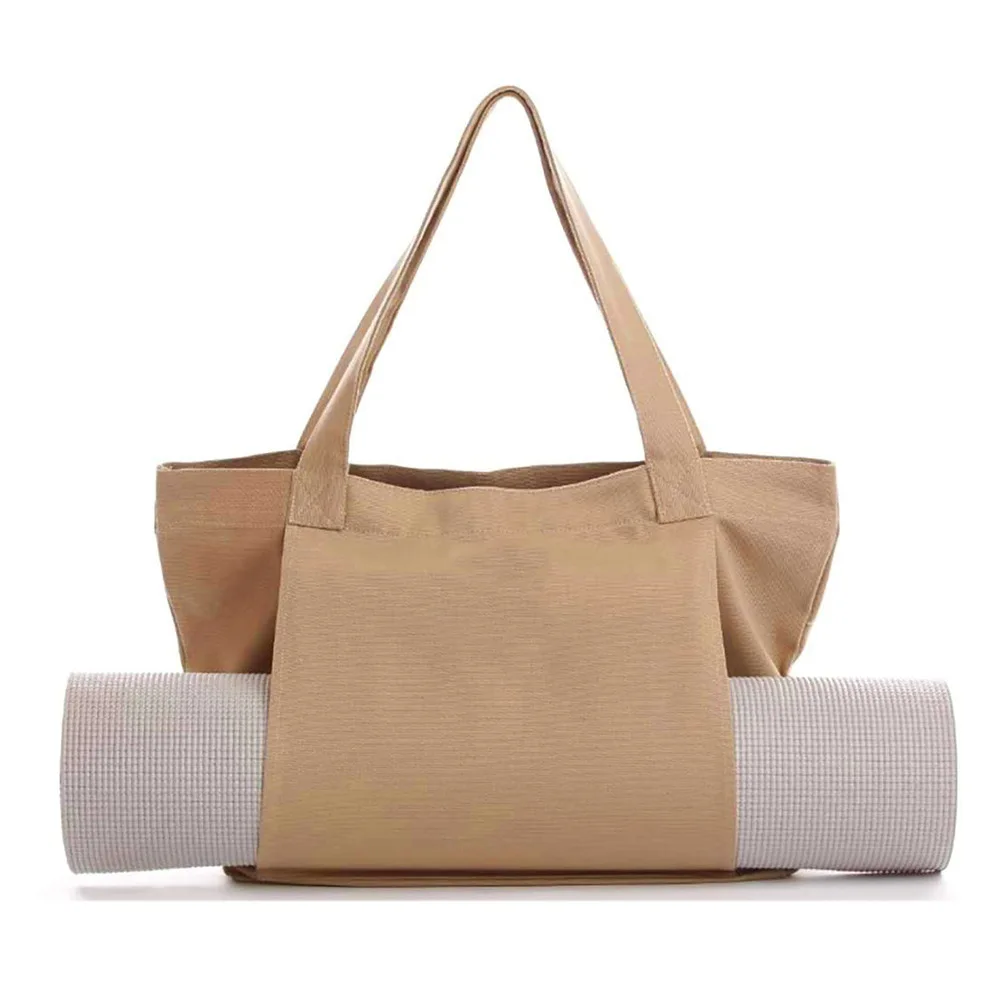 Wholesale Factory Price Yoga Gym Workout Bag Tote with Custom Canvas Yoga Mat Bag Woman Holder