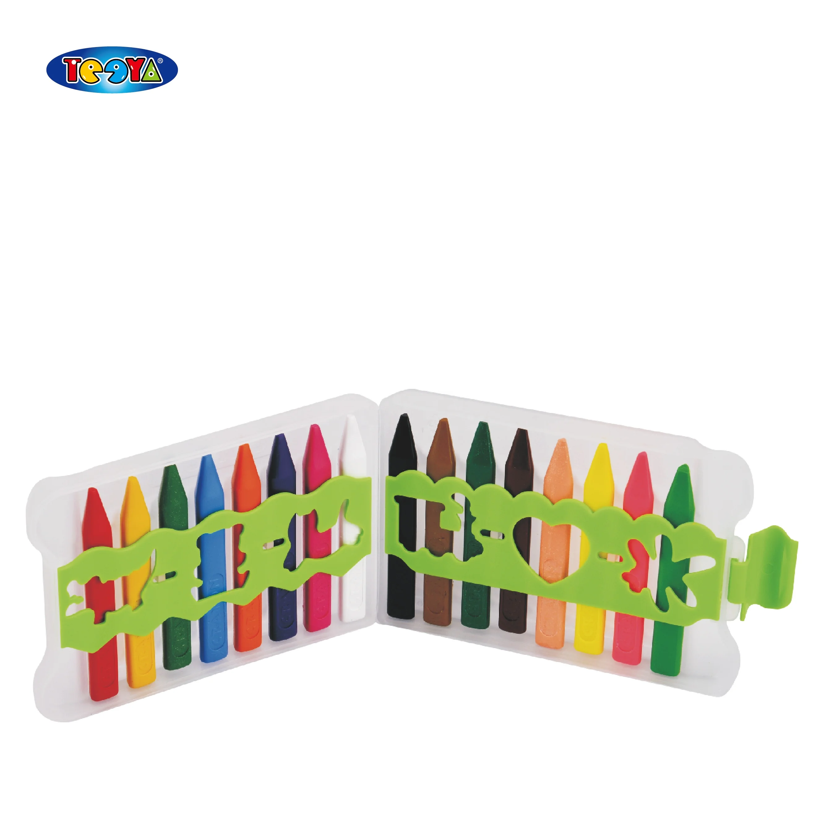 
12COLOR 8*115MM HEXAGONAL PLASTIC CRAYON IN PP BOX WITH SHARPENER & ERASER ENLOSED 