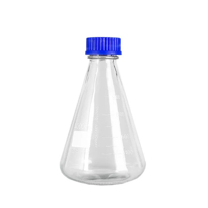 Wholesale clear glass reagent bottle laboratory chemical blue screw lid glass reagent bottle