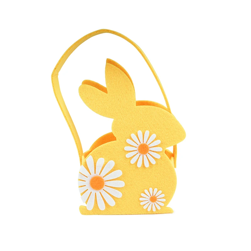 Wholesale Felt Bunny Easter Basket Cartoon Rabbit Candy Egg Storage Bag Easter Party Decoration for Kids