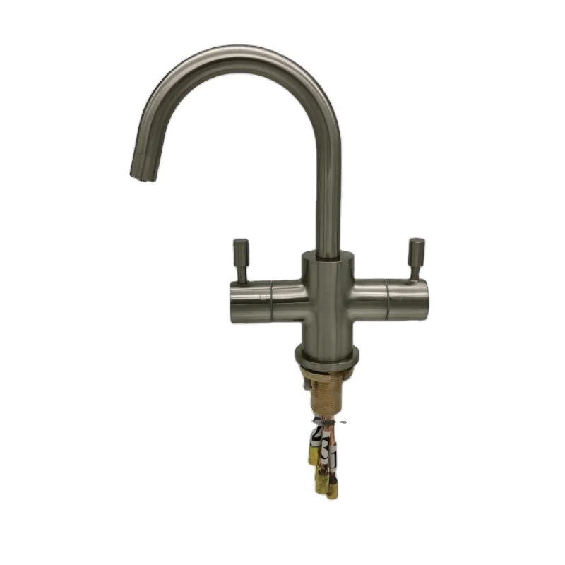 dual handle lever residential filtered boiling water and filtered chilled water dispenser faucet