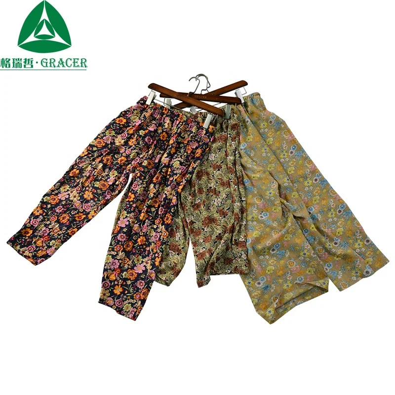 Gracer Vintage Apparel Bales Old Peaple Pant Suppliers For Second Hand Clothing Used Clothes