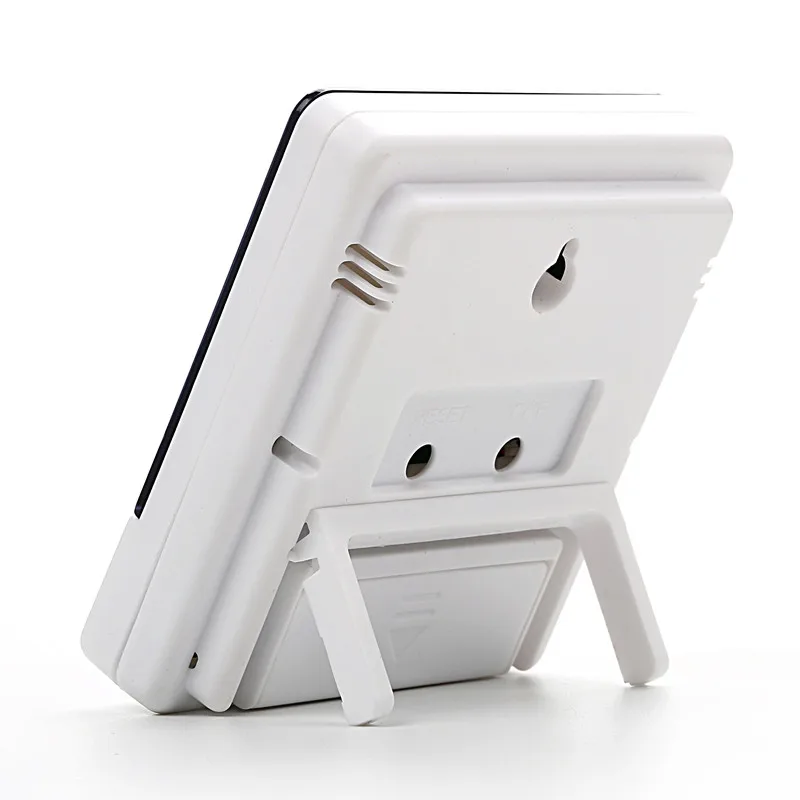 Mini Smart LCD Display Wall Mounted Clock Time Temperature Meter Digital Room Thermometer Indoor Hygrometer