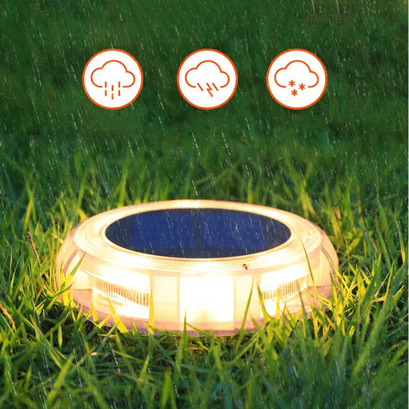 Biumart Solar Ground Lamp Waterproof Grass Landscape Induction LED Motion-activated Sensor Garden Light For Outdoor Lawn