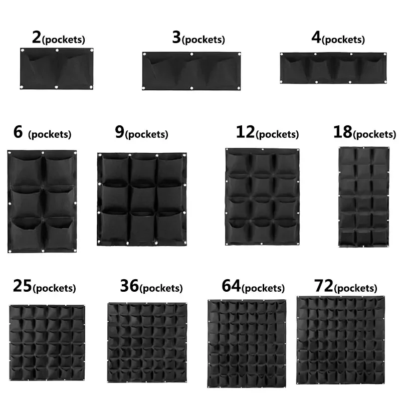 horticultural pockets vertical garden felt planters grow bags vertical wall plant grow bags with pockets