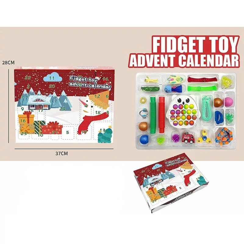 Halloween Advent Calendar Stress Reliever Bubble Sensory Toys Adhd Autism Christmas Fidget Toys Fidget Advent Calendars