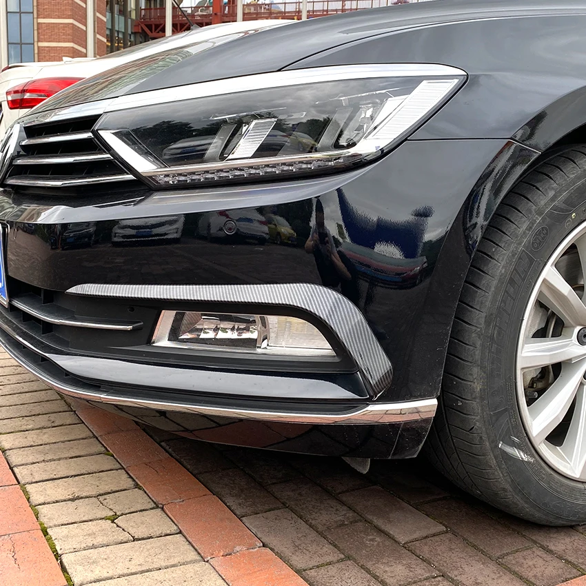 Body Kits for Volkswagen Passat B8 Front Bumper Flag Fog Lamp Frame Stickers Trim Cover Accessories Car Styling