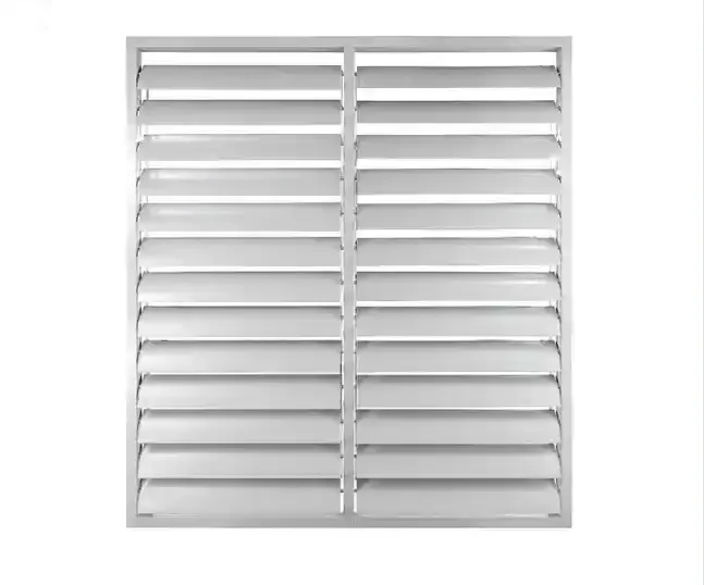Window blinds between glass Aluminum Grills Motorized Louver Window Frames Commercial Glass louvered with fiberglass mesh