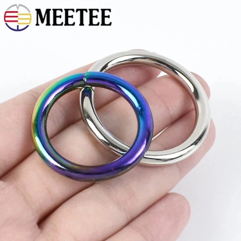 Meetee H2-1 20-50mm Bag Parts Accessories Bag Strap Open Ring Connection Buckle Dog Collar Loop Clasp Hardware Circle O Rings